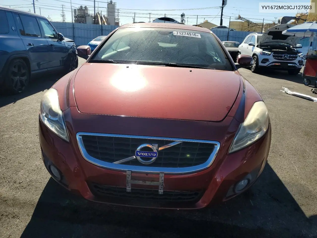 2012 VOLVO C70 VIN YV1672MC3CJ127503 — фото 5