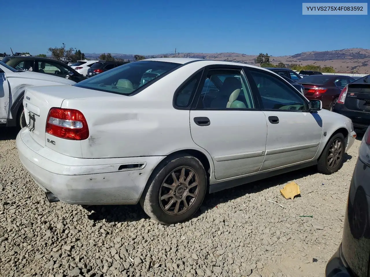 2004 VOLVO S40 VIN YV1VS275X4F083592 — фото 3