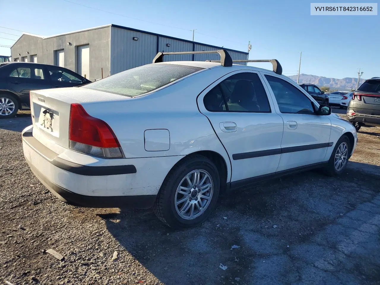 2004 VOLVO S60 VIN YV1RS61T842316652 — фото 3