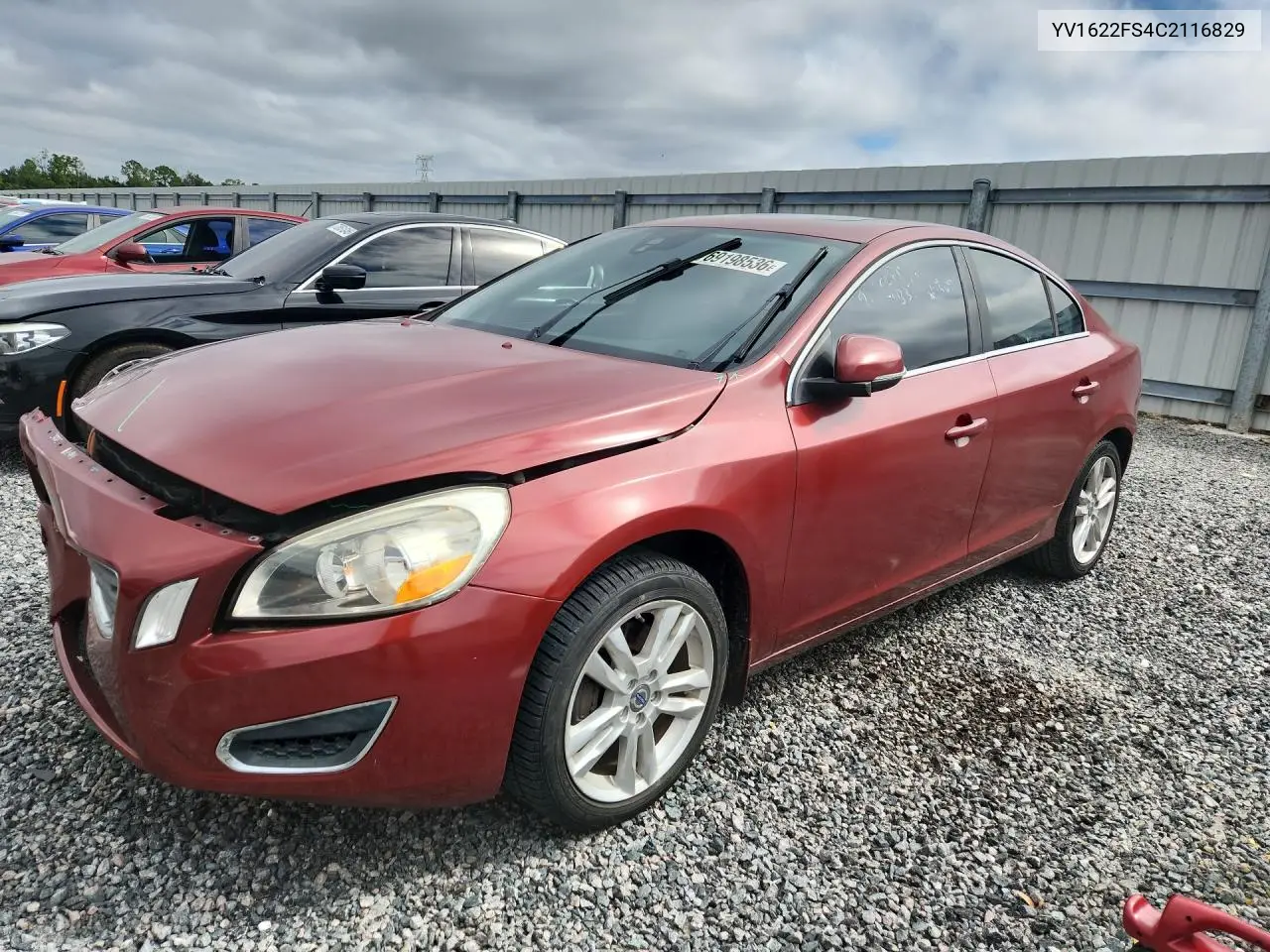 VOLVO S60 2012, VIN YV1622FS4C2116829