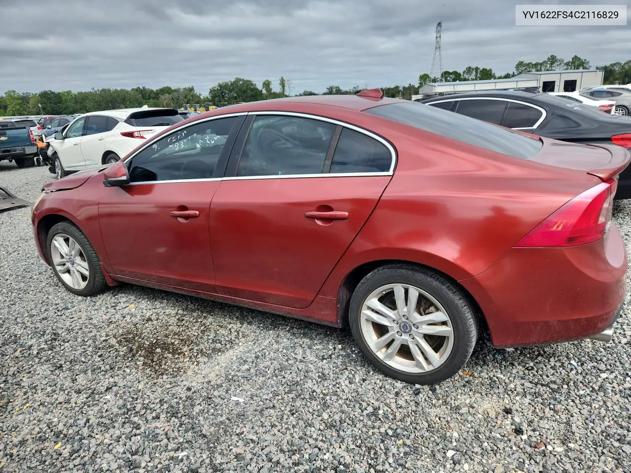 2012 VOLVO S60 VIN YV1622FS4C2116829 — фото 2