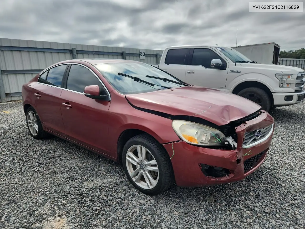 2012 VOLVO S60 VIN YV1622FS4C2116829 — фото 4