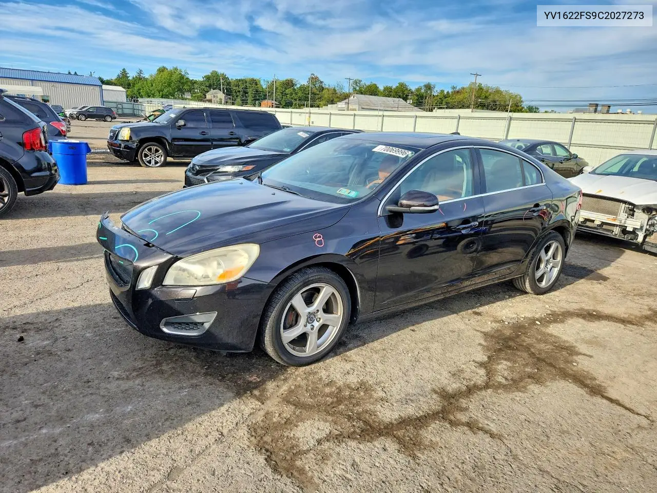 VOLVO S60 2012, VIN YV1622FS9C2027273