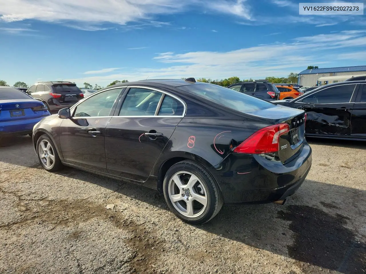 2012 VOLVO S60 VIN YV1622FS9C2027273 — фото 2
