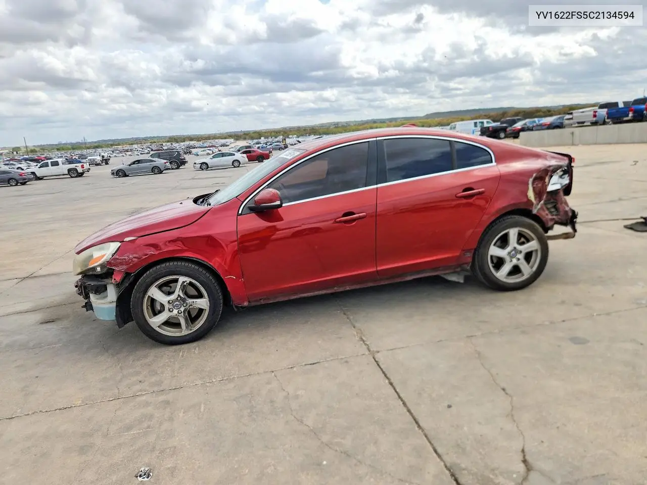 VOLVO S60 2012, VIN YV1622FS5C2134594