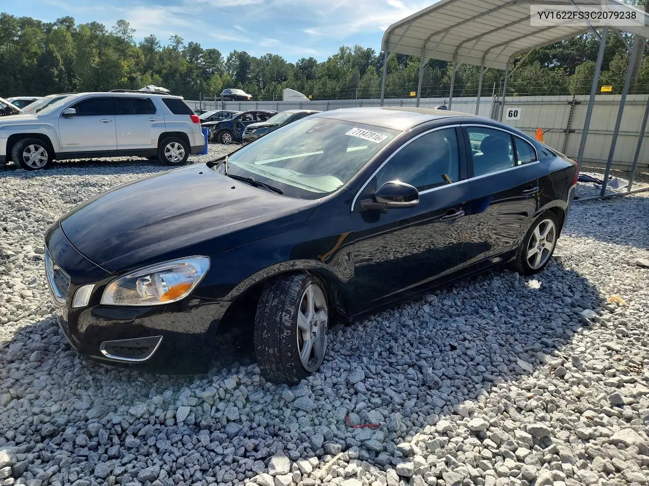 VOLVO S60 2012, VIN YV1622FS3C2079238