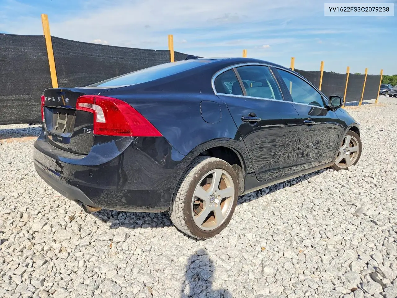 2012 VOLVO S60 VIN YV1622FS3C2079238 — фото 3