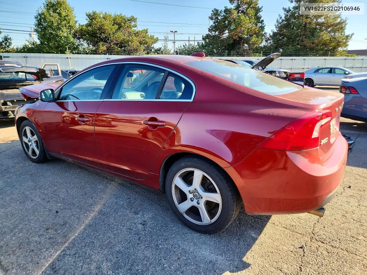 2012 VOLVO S60 VIN YV1622FS2C2106946 — фото 2