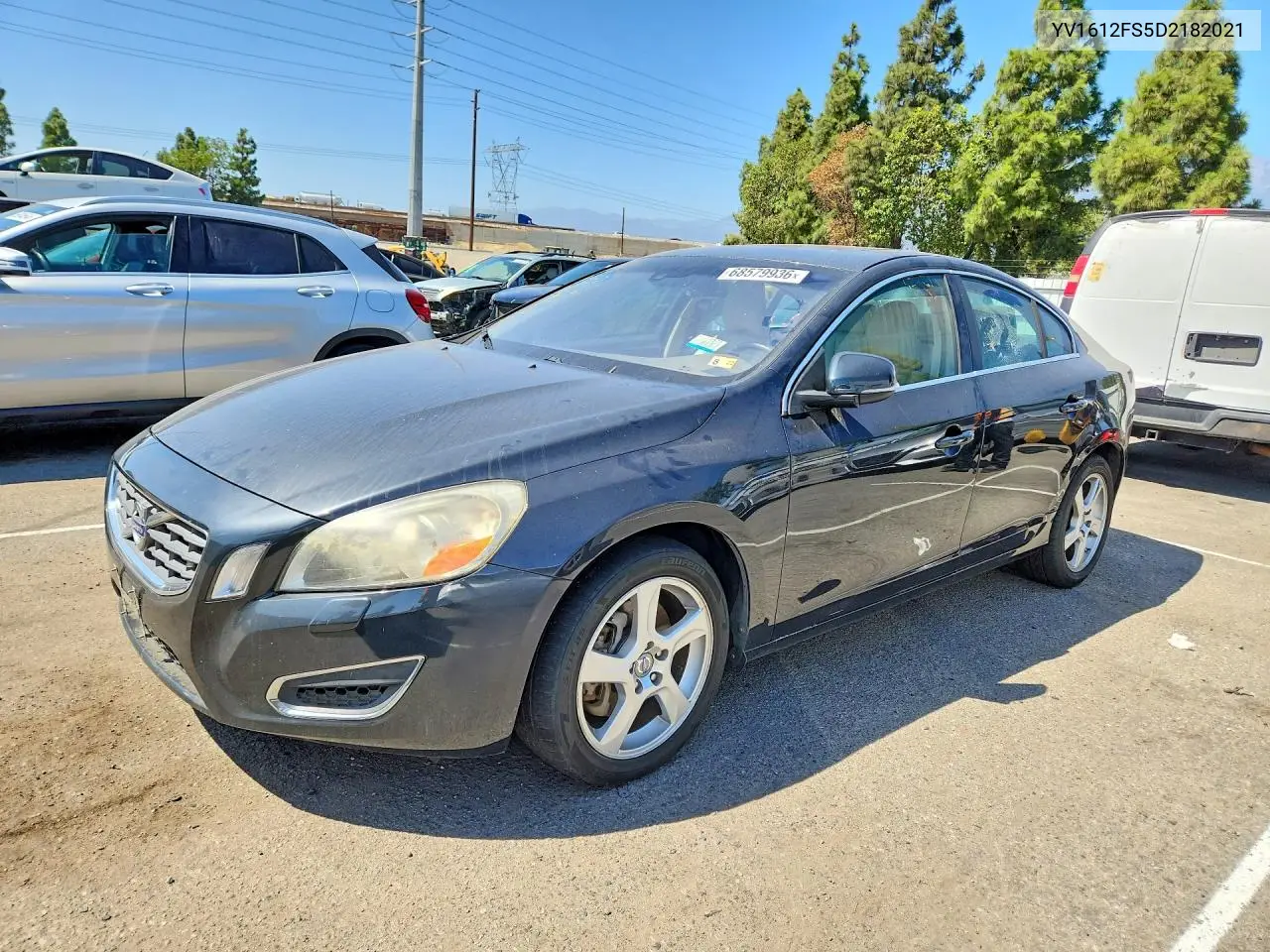 VOLVO S60 2013, VIN YV1612FS5D2182021