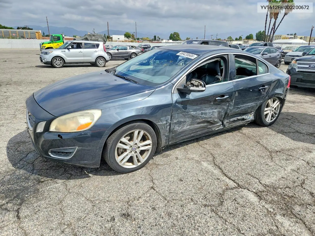 VOLVO S60 2013, VIN YV1612FH0D2200672