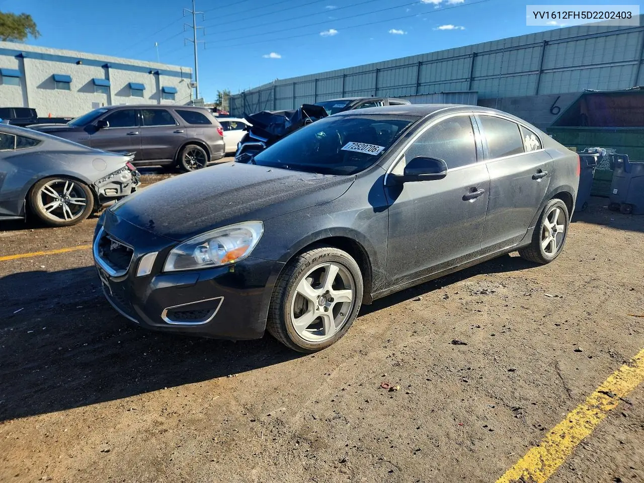 VOLVO S60 2013, VIN YV1612FH5D2202403