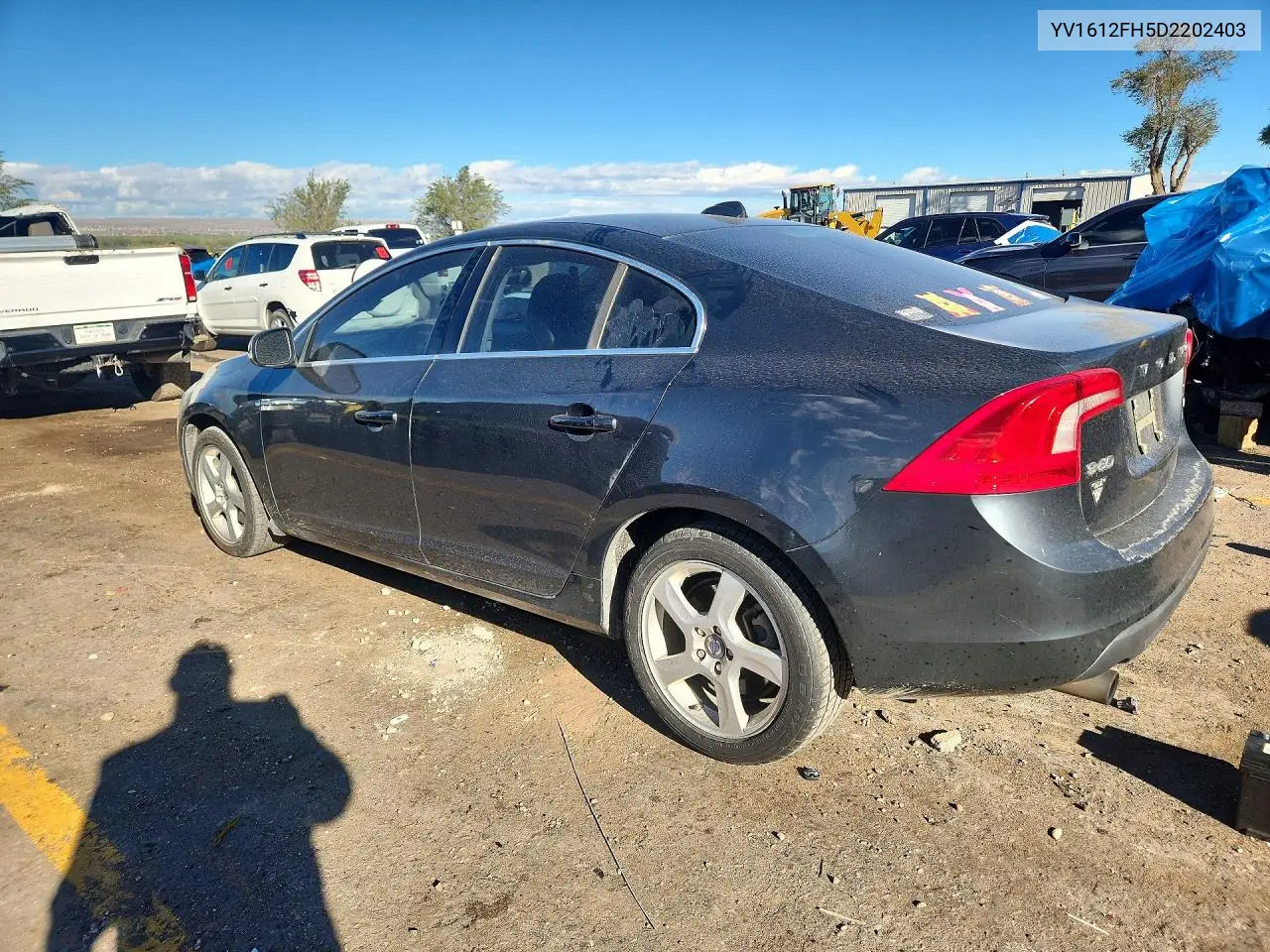 2013 VOLVO S60 VIN YV1612FH5D2202403 — фото 2