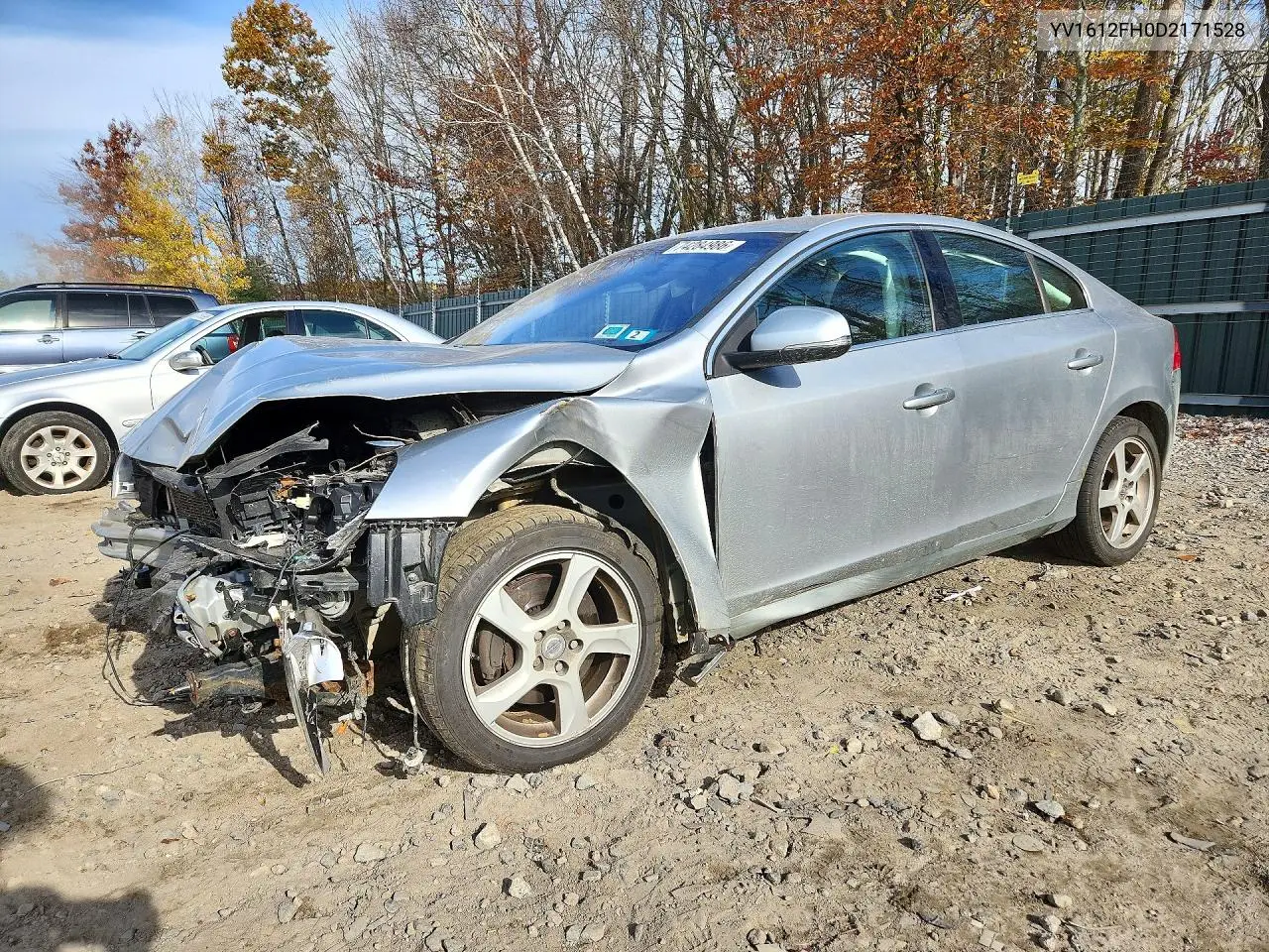 VOLVO S60 2013, VIN YV1612FH0D2171528