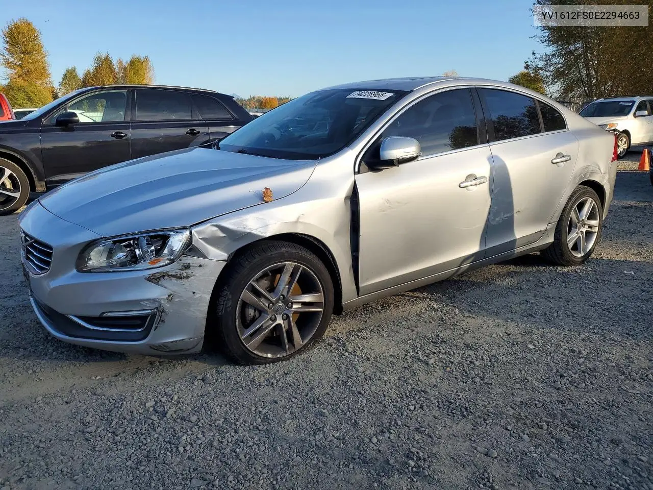 VOLVO S60 2014, VIN YV1612FS0E2294663