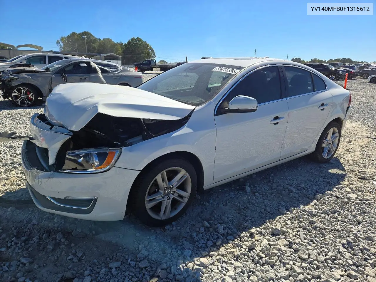 VOLVO S60 2015, VIN YV140MFB0F1316612