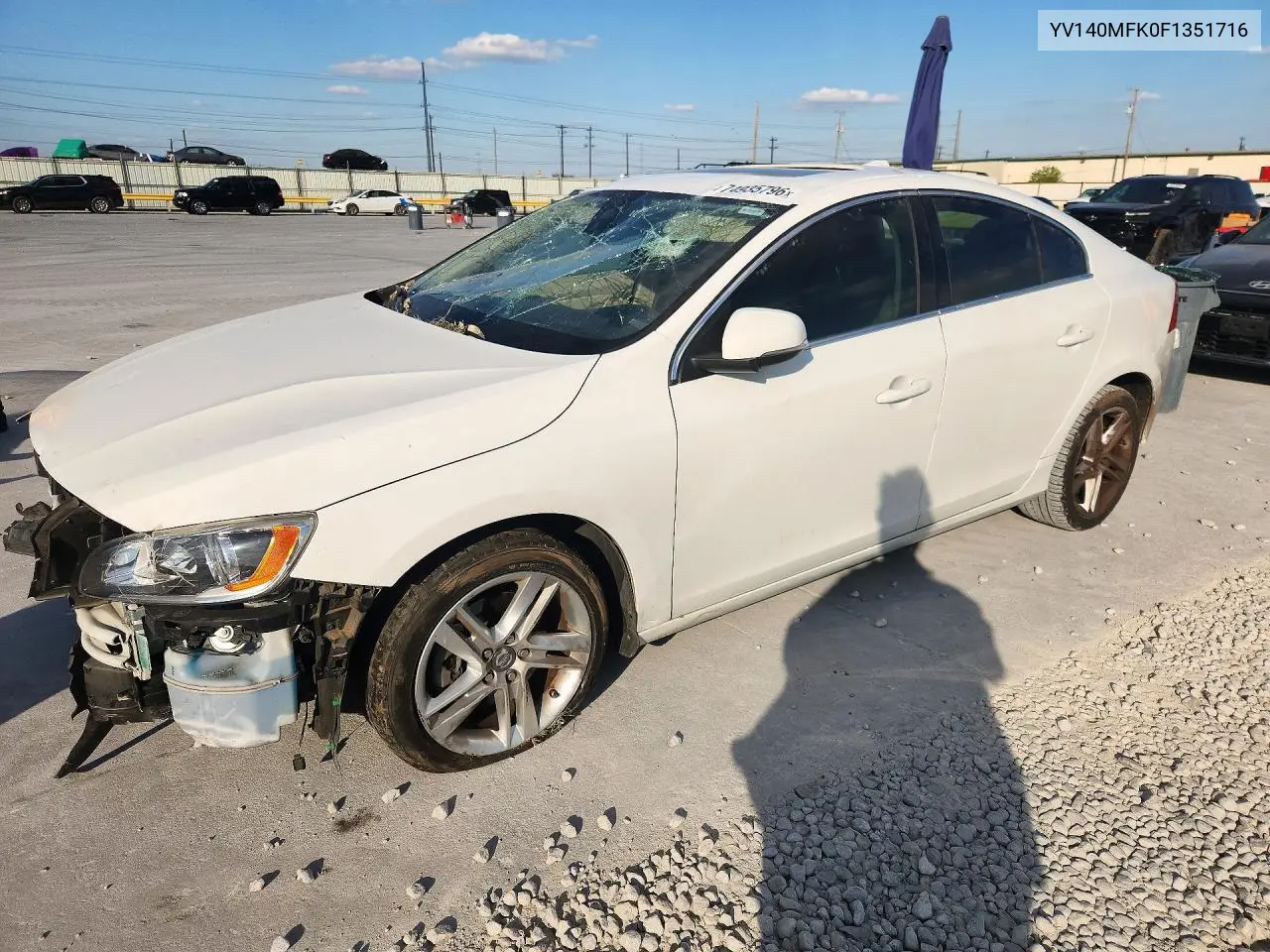 VOLVO S60 2015, VIN YV140MFK0F1351716