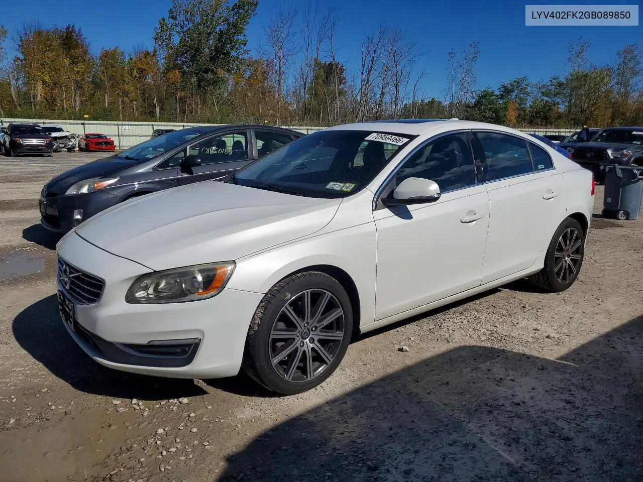 VOLVO S60 2016, VIN LYV402FK2GB089850