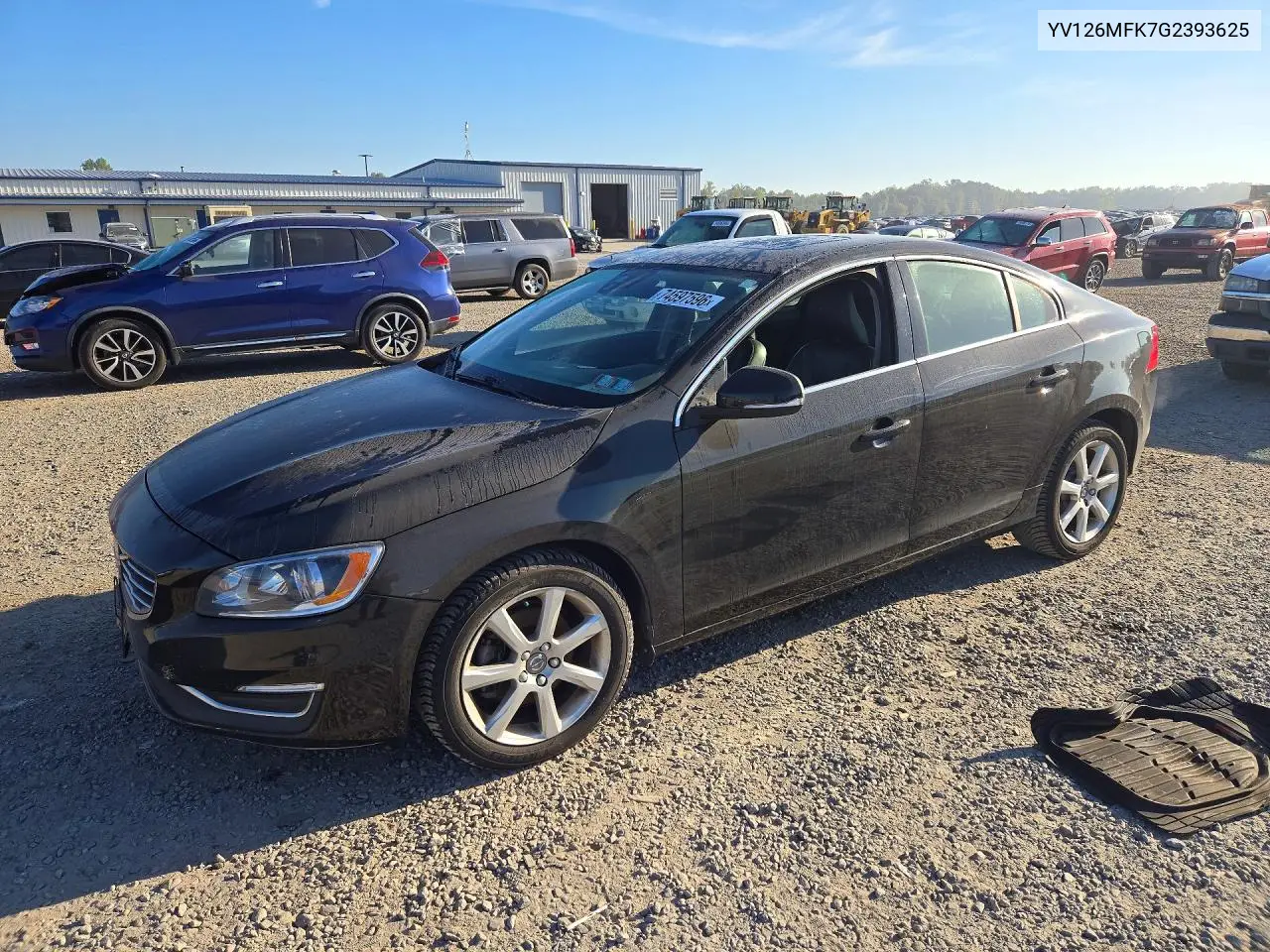 VOLVO S60 2016, VIN YV126MFK7G2393625