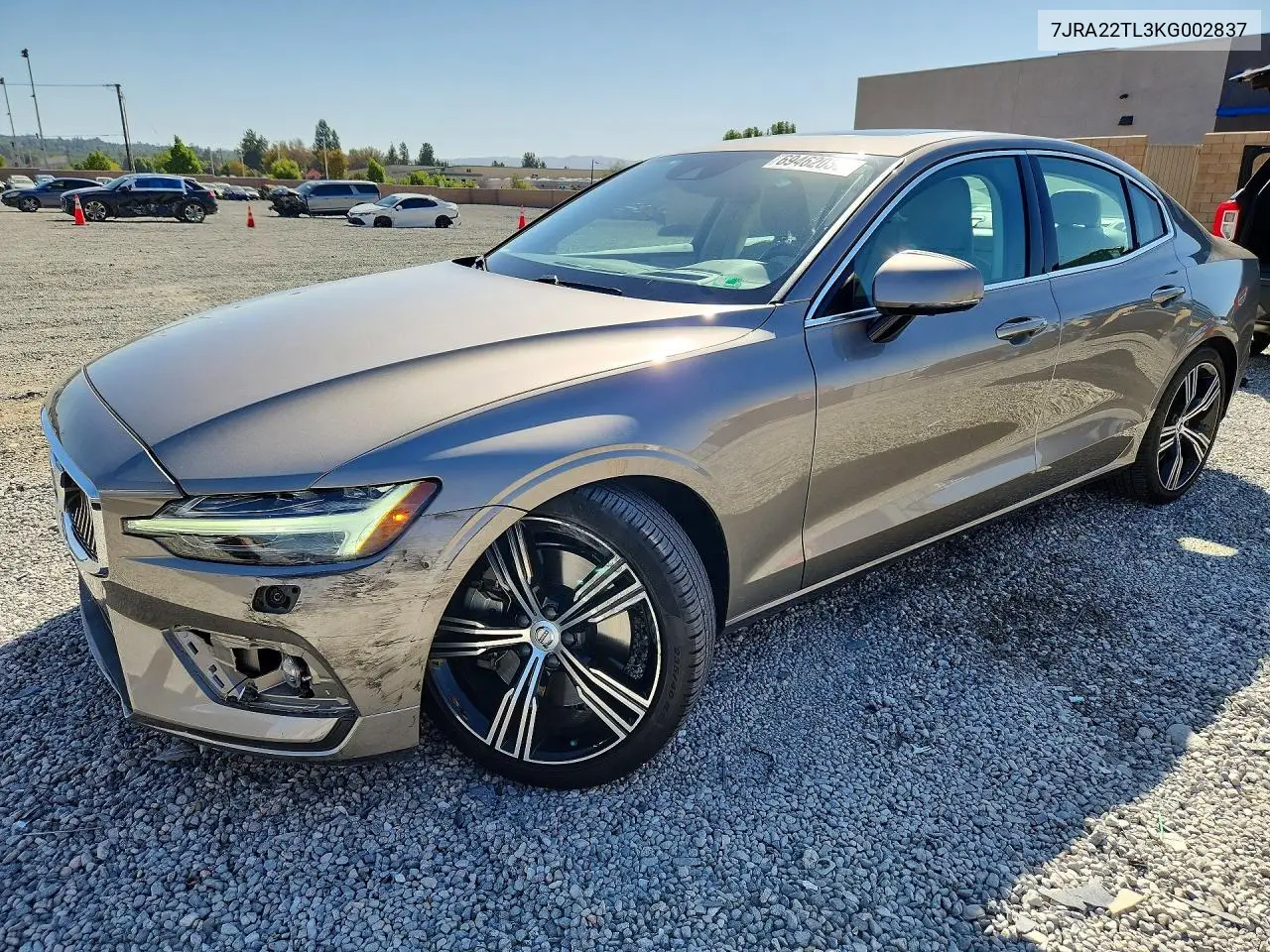VOLVO S60 2019, VIN 7JRA22TL3KG002837