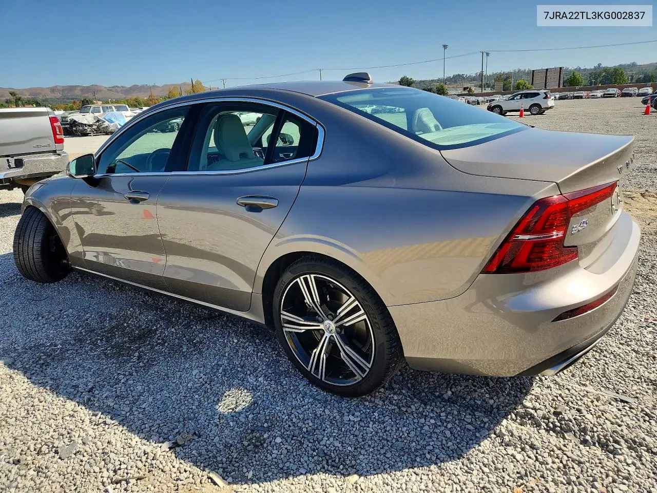 2019 VOLVO S60 VIN 7JRA22TL3KG002837 — фото 2