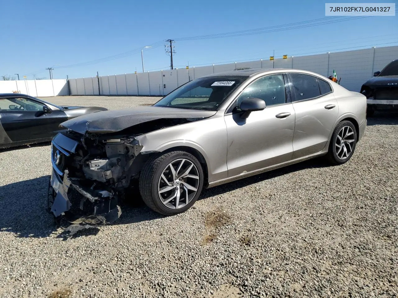 VOLVO S60 2020, VIN 7JR102FK7LG041327