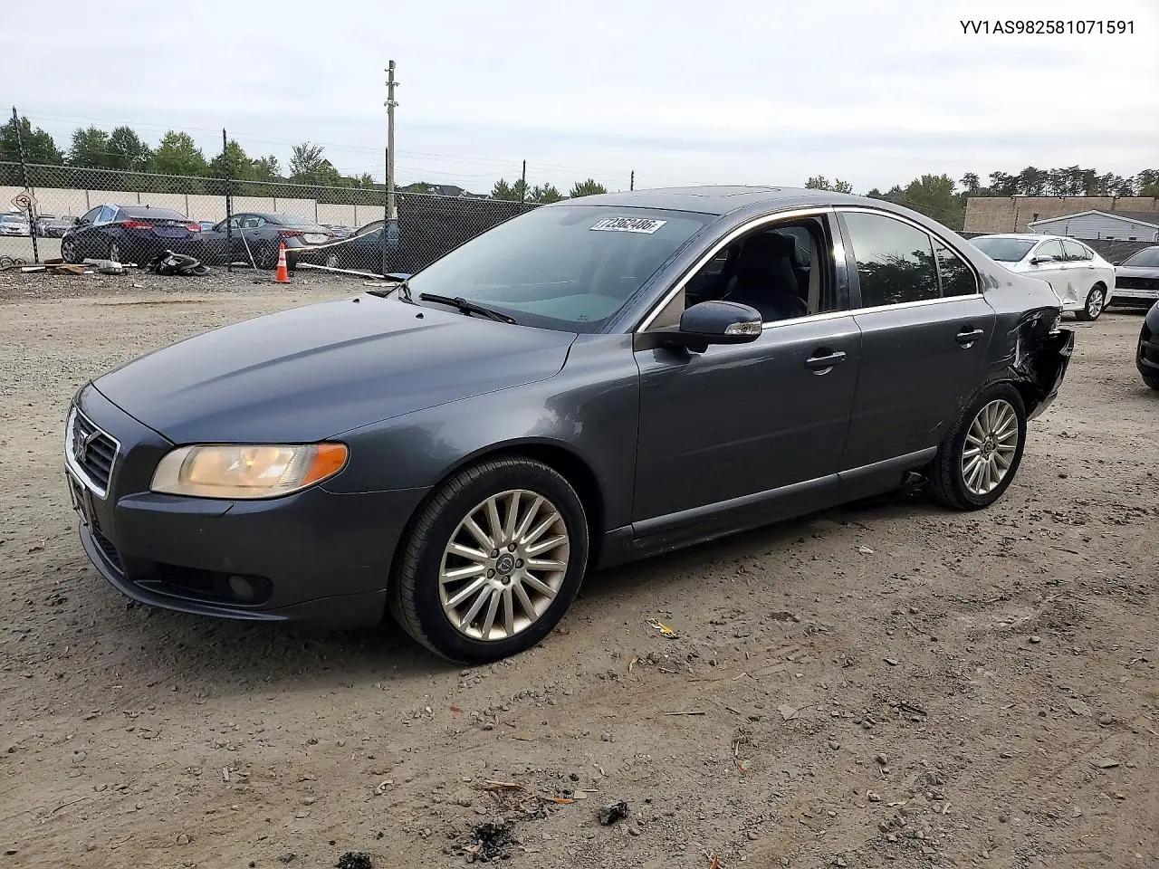 VOLVO S80 2008, VIN YV1AS982581071591