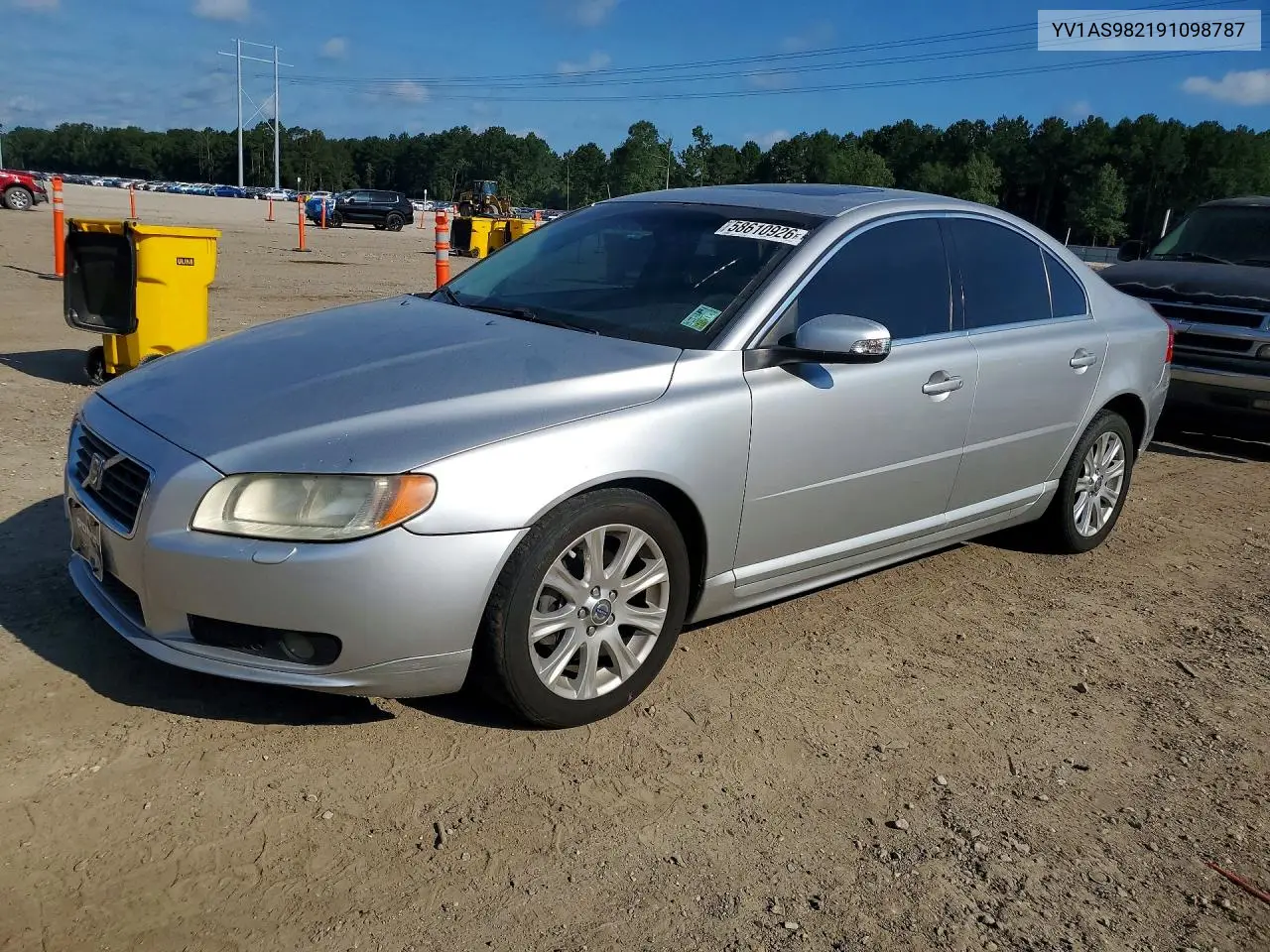 VOLVO S80 2009, VIN YV1AS982191098787