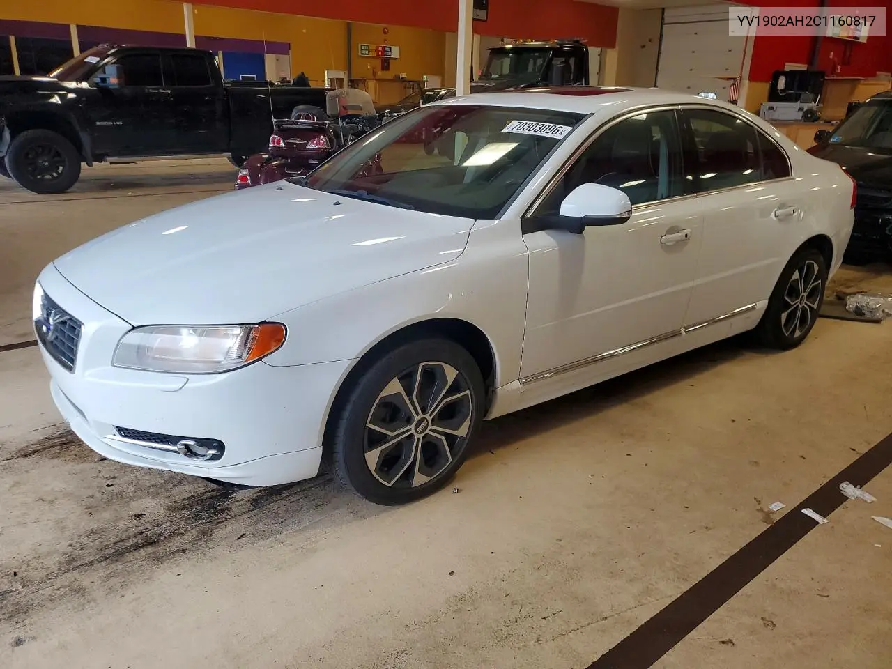 VOLVO S80 2012, VIN YV1902AH2C1160817