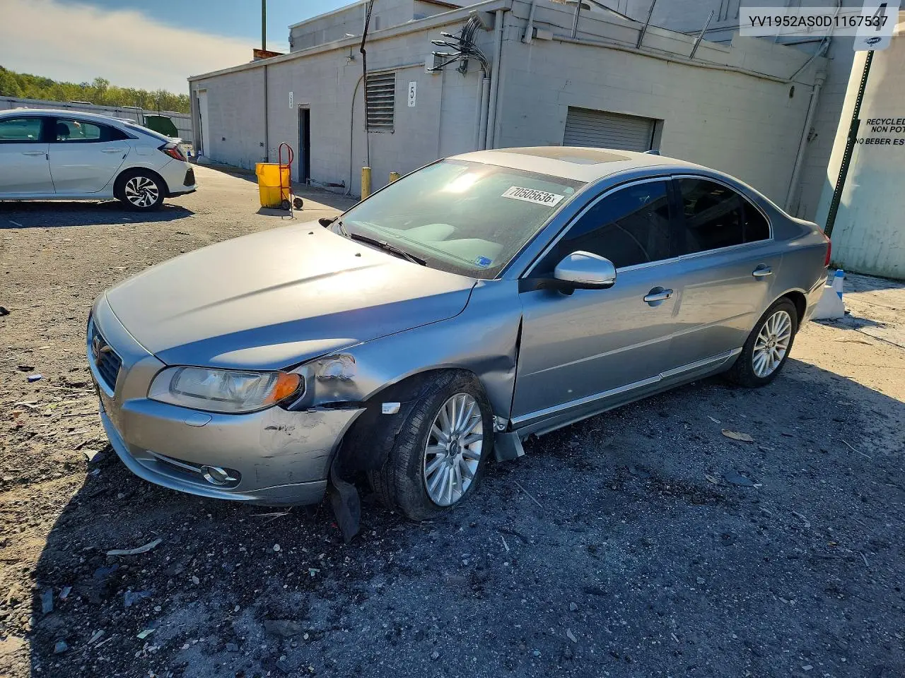 VOLVO S80 2013, VIN YV1952AS0D1167537