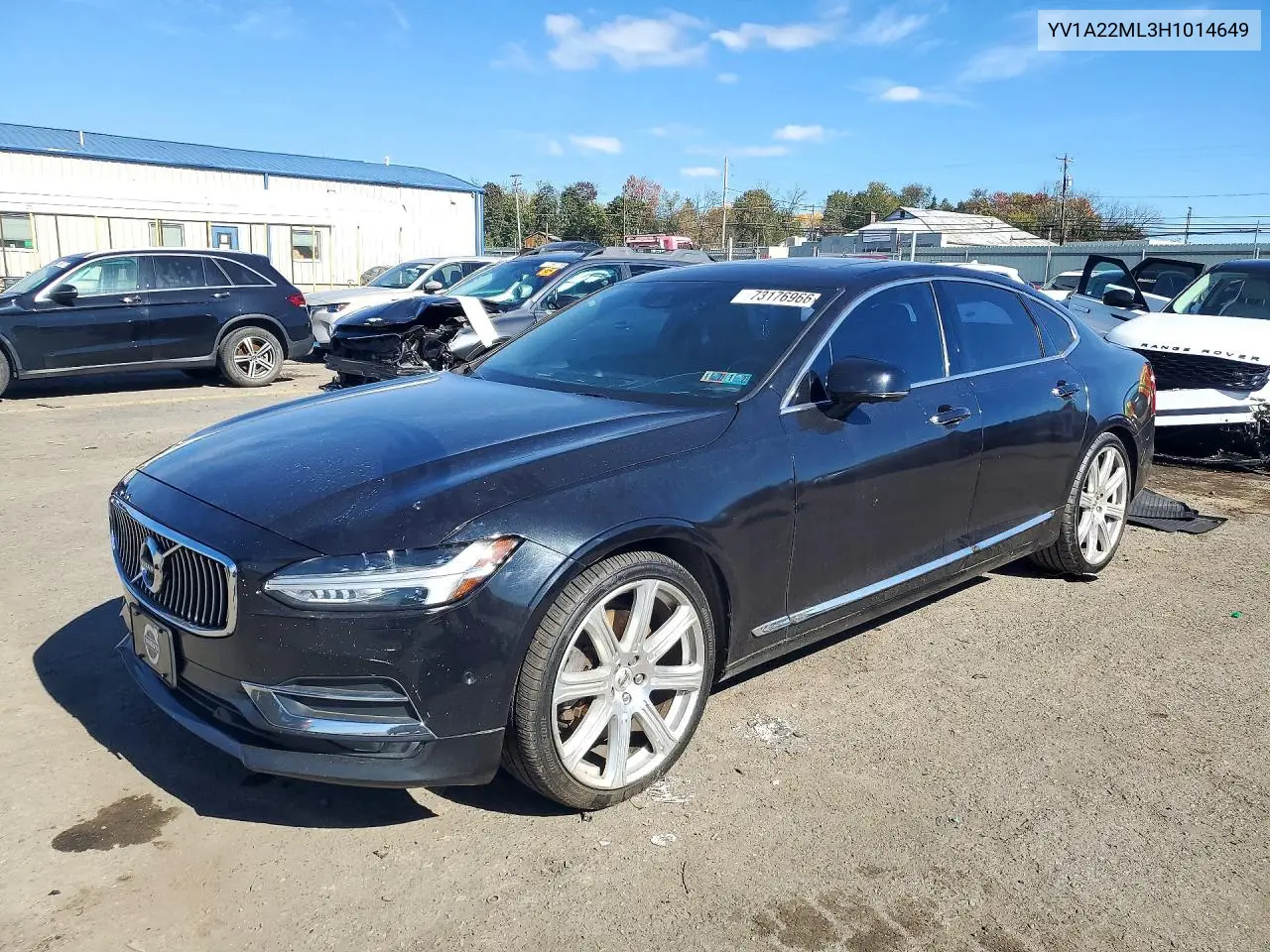 VOLVO S90 2017, VIN YV1A22ML3H1014649