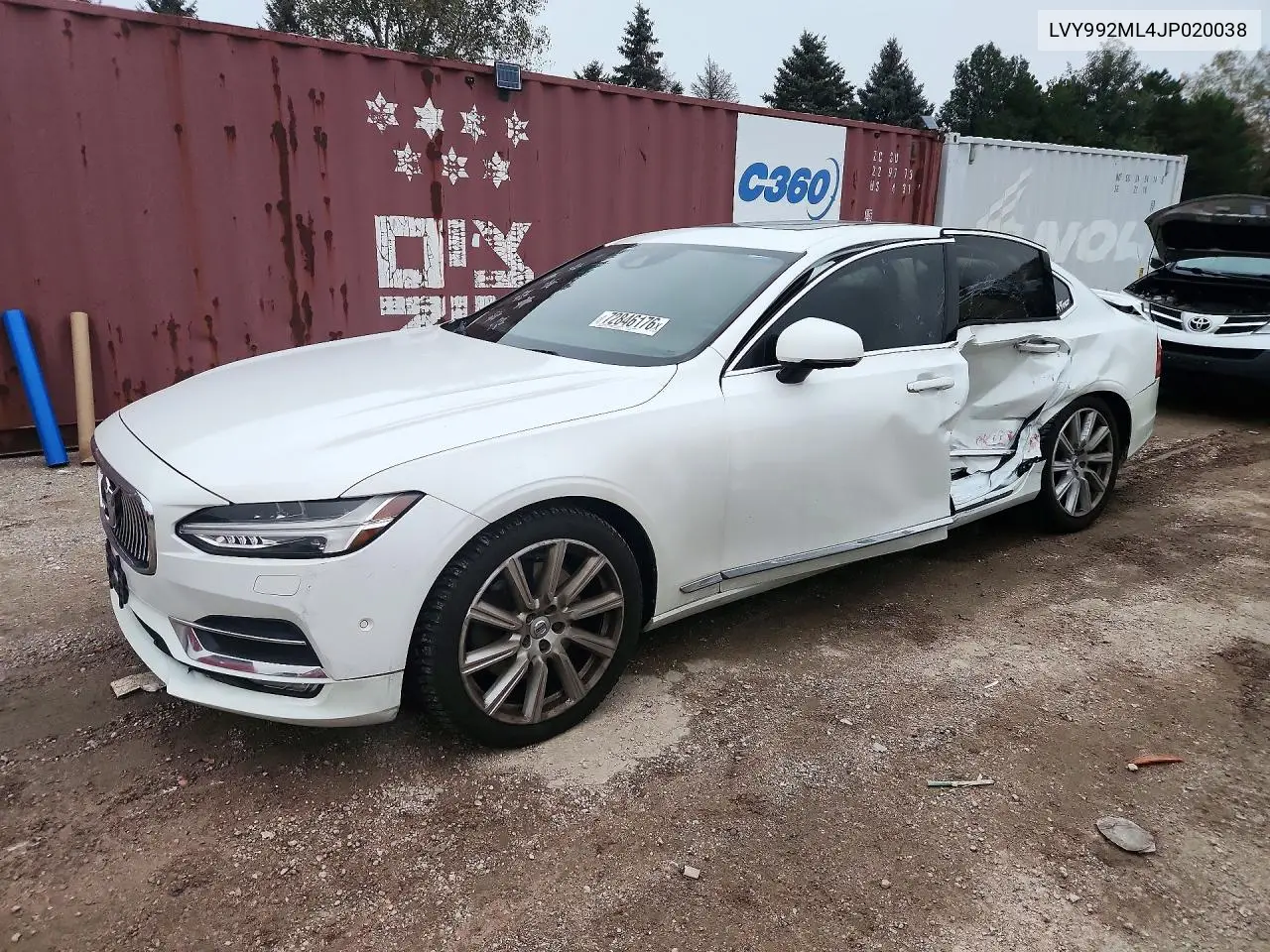 VOLVO S90 2018, VIN LVY992ML4JP020038