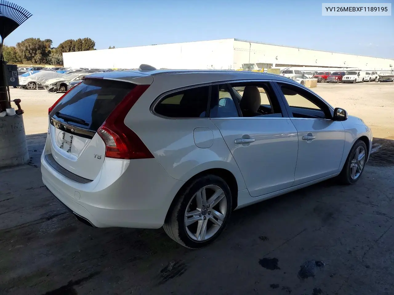 2015 VOLVO V60 VIN YV126MEBXF1189195 — фото 3