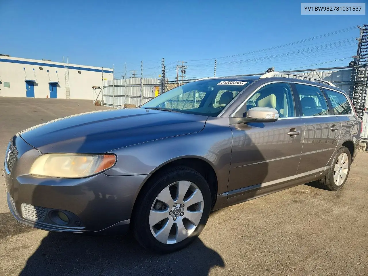 VOLVO V70 2008, VIN YV1BW982781031537