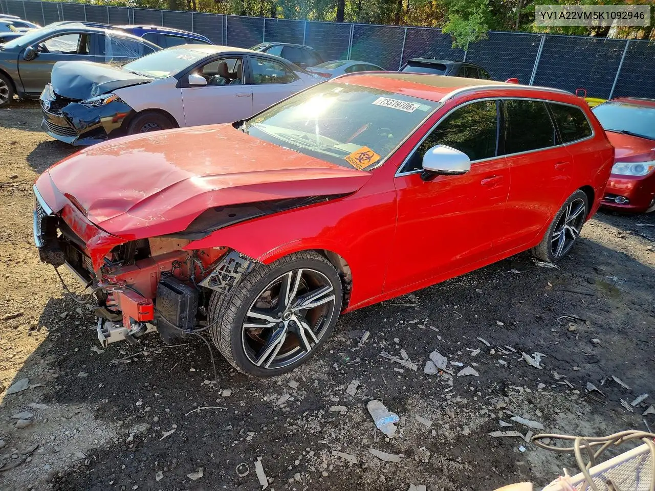 VOLVO V90 2019, VIN YV1A22VM5K1092946