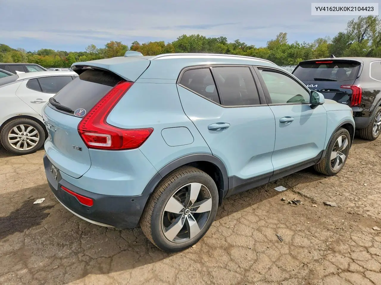 2019 VOLVO XC40 VIN YV4162UK0K2104423 — фото 3