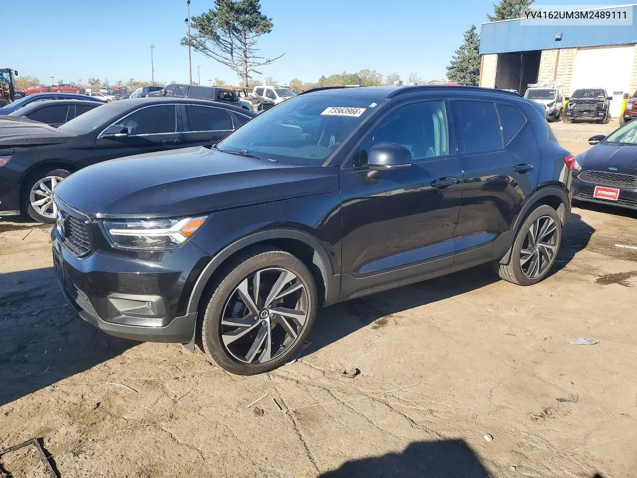 VOLVO XC40 2021, VIN YV4162UM3M2489111