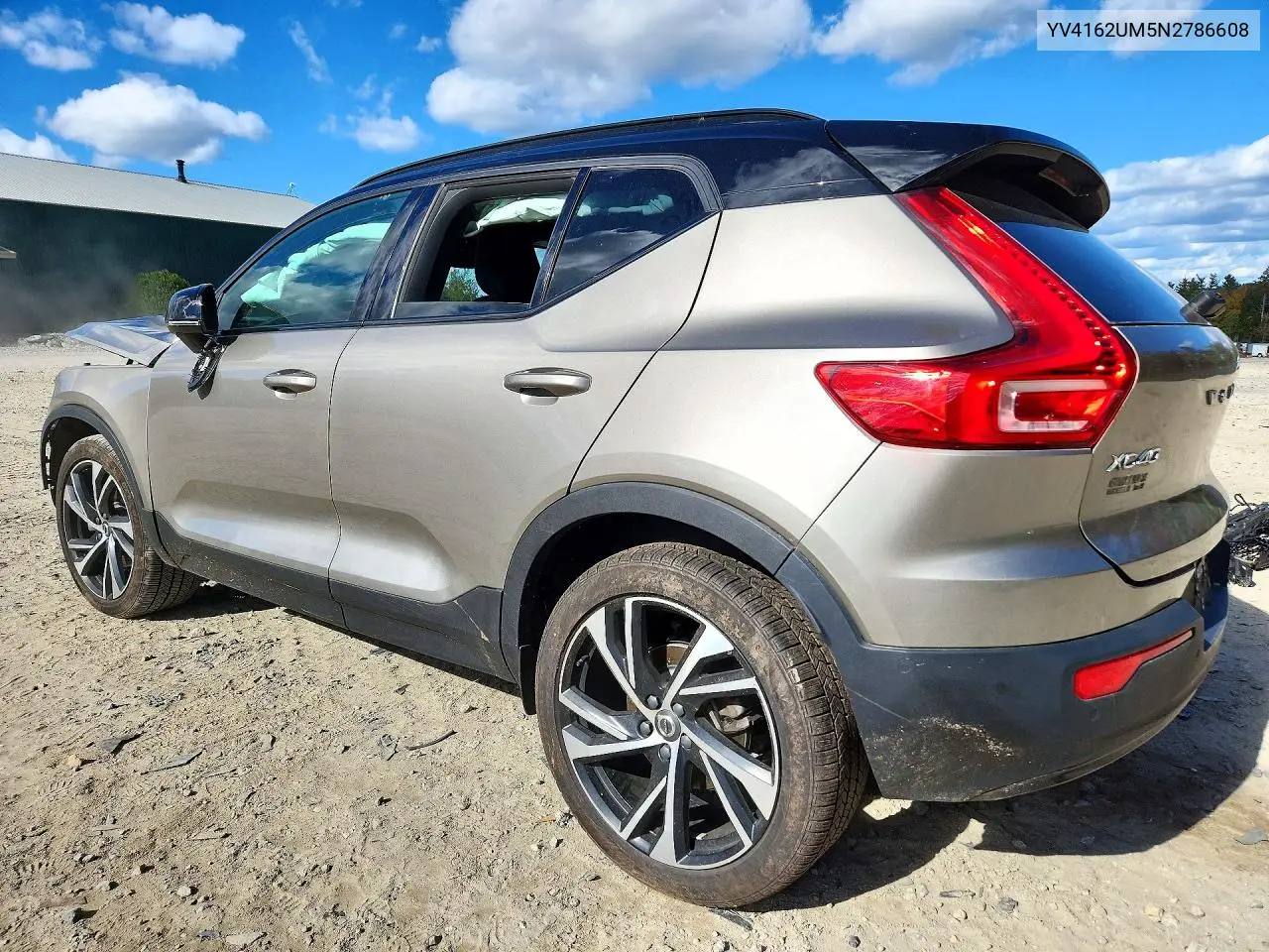 2022 VOLVO XC40 VIN YV4162UM5N2786608 — фото 2