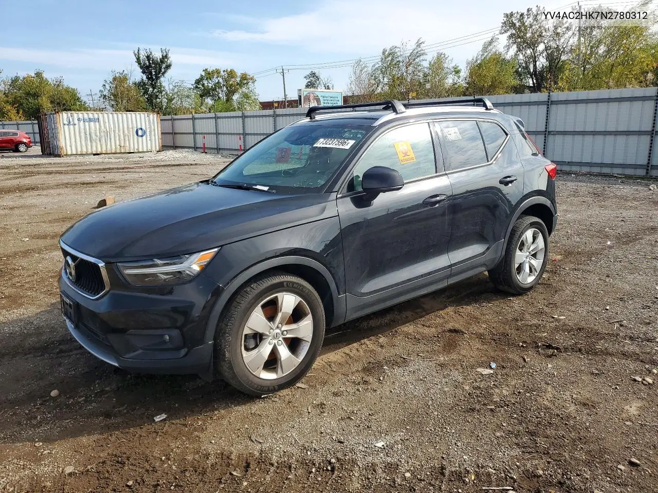 VOLVO XC40 2022, VIN YV4AC2HK7N2780312