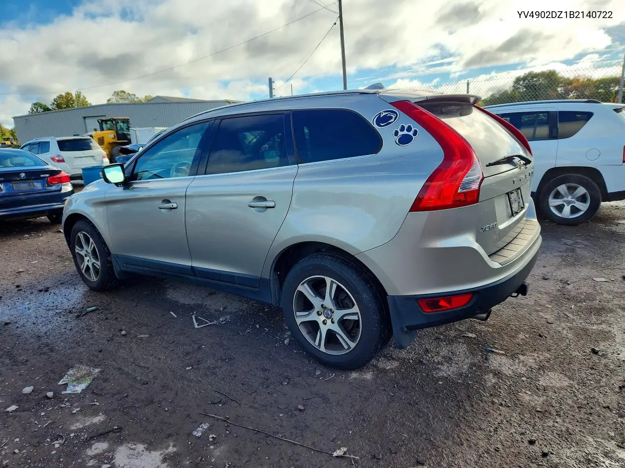2011 VOLVO XC60 VIN YV4902DZ1B2140722 — фото 2