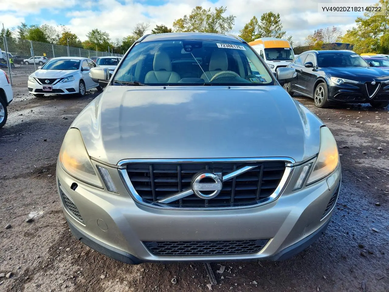 2011 VOLVO XC60 VIN YV4902DZ1B2140722 — фото 5