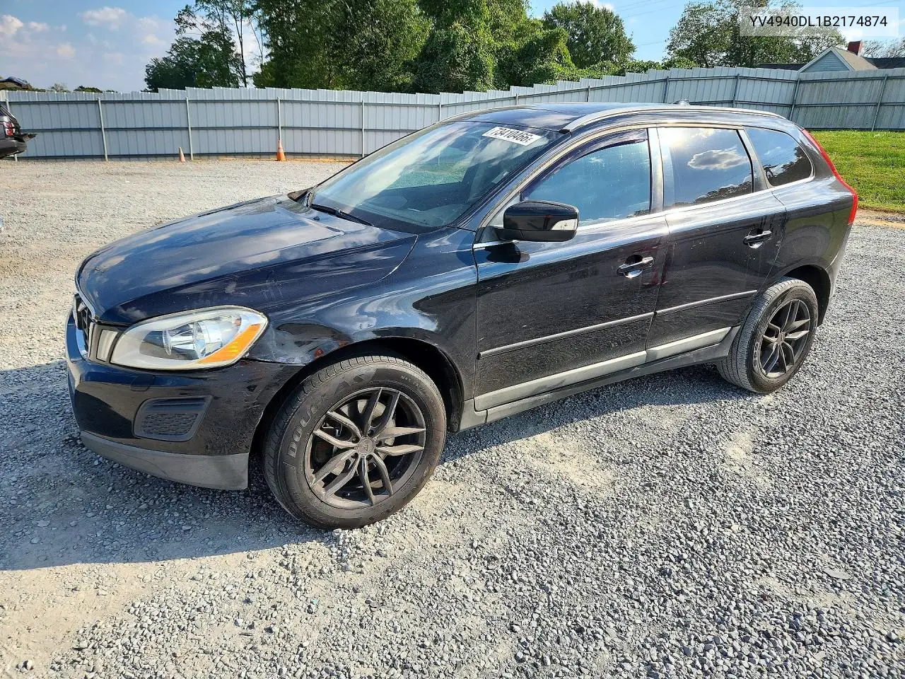 VOLVO XC60 2011, VIN YV4940DL1B2174874