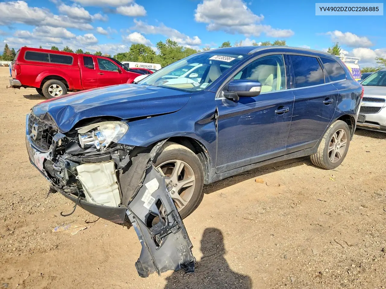 VOLVO XC60 2012, VIN YV4902DZ0C2286885
