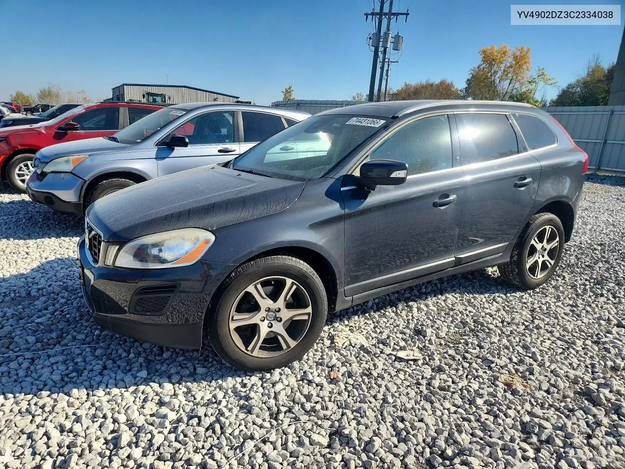 VOLVO XC60 2012, VIN YV4902DZ3C2334038
