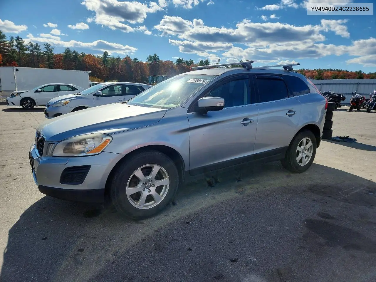 VOLVO XC60 2012, VIN YV4940DZ4C2238685