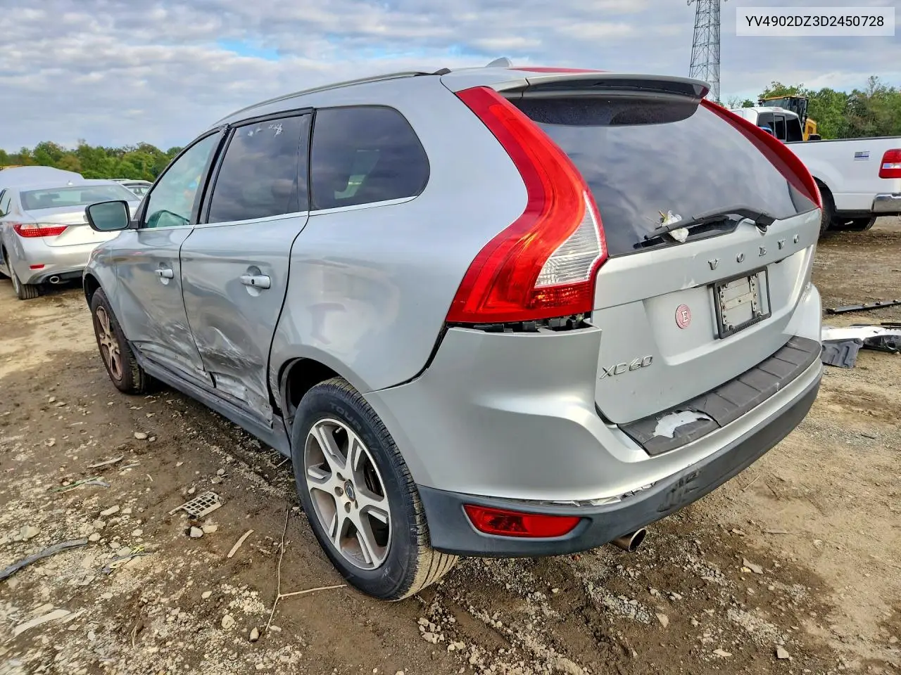 2013 VOLVO XC60 VIN YV4902DZ3D2450728 — фото 2