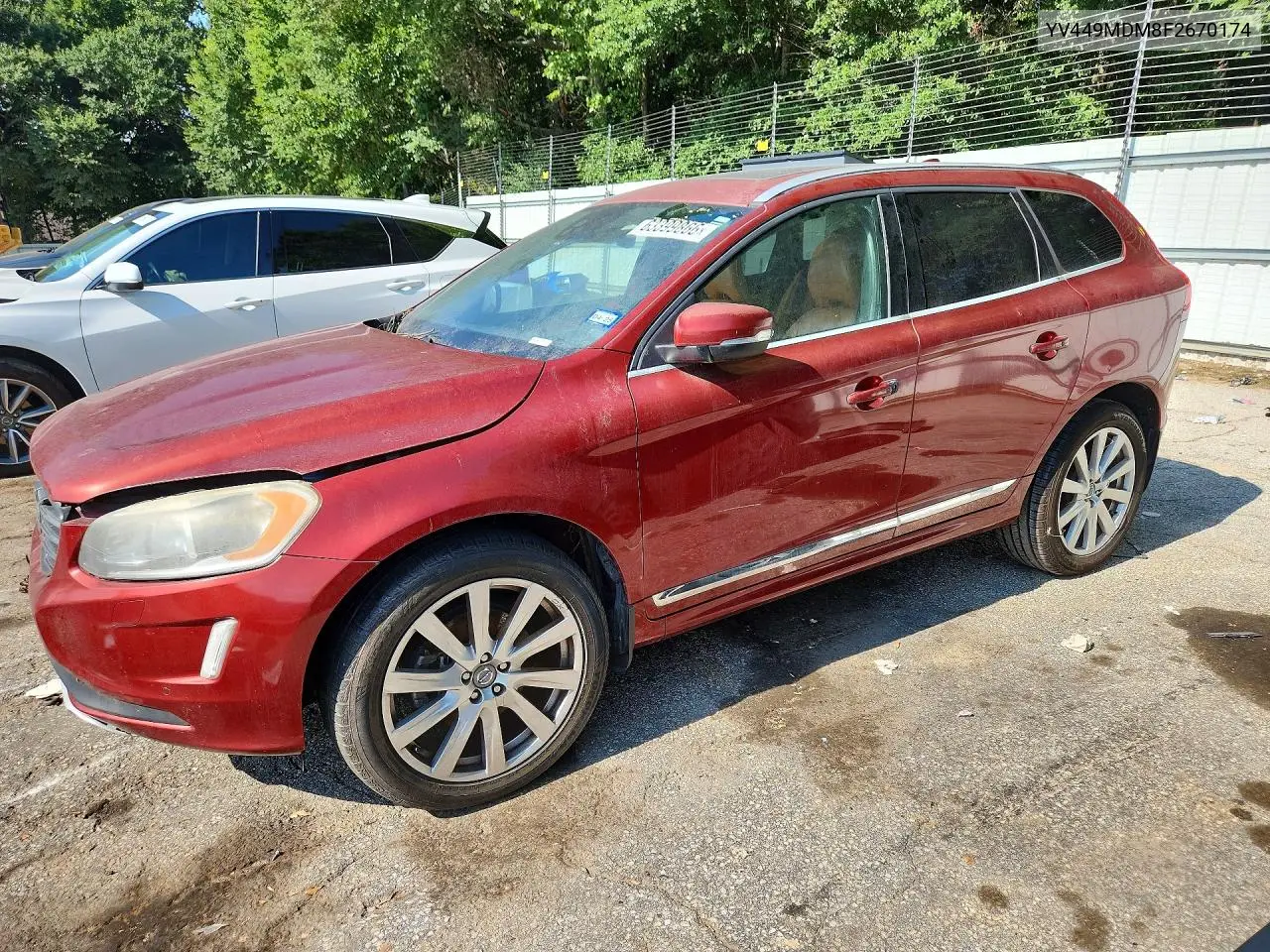 VOLVO XC60 2015, VIN YV449MDM8F2670174