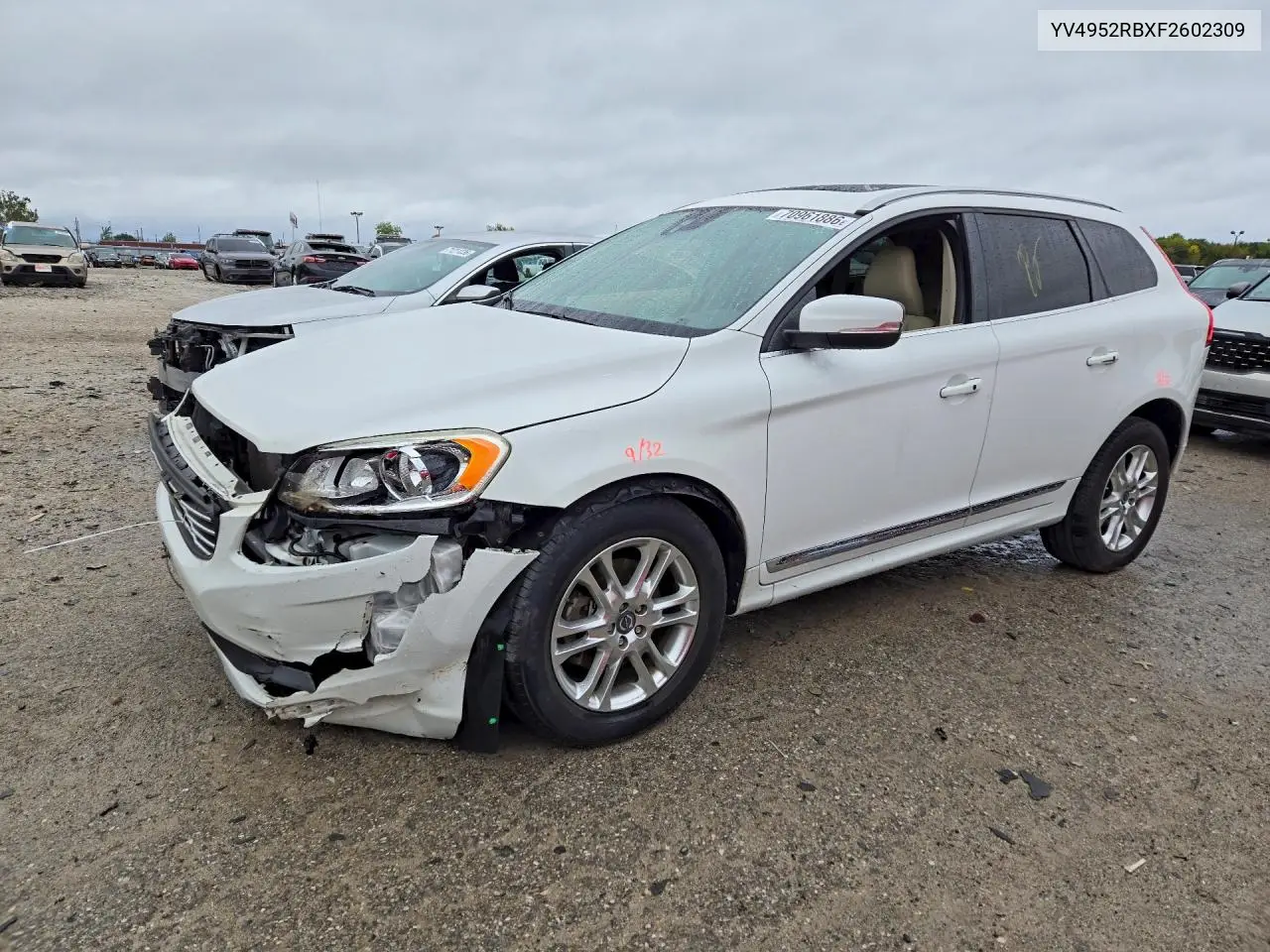 VOLVO XC60 2015, VIN YV4952RBXF2602309