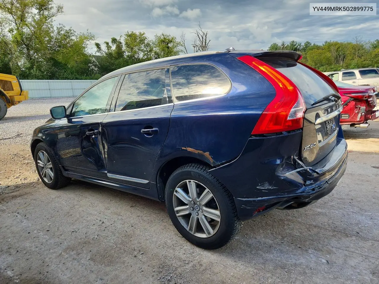 2016 VOLVO XC60 VIN YV449MRK5G2899775 — фото 2