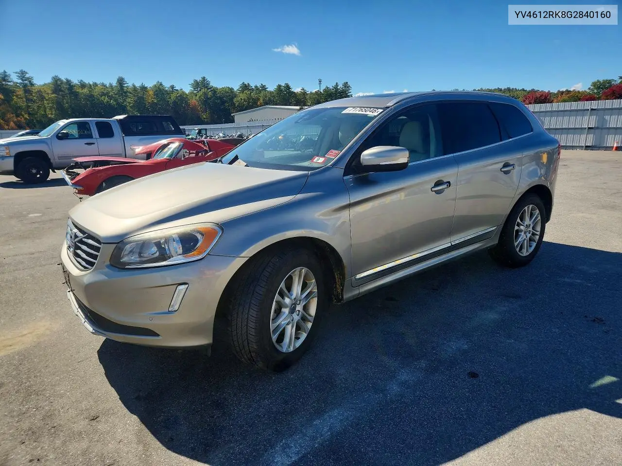 VOLVO XC60 2016, VIN YV4612RK8G2840160