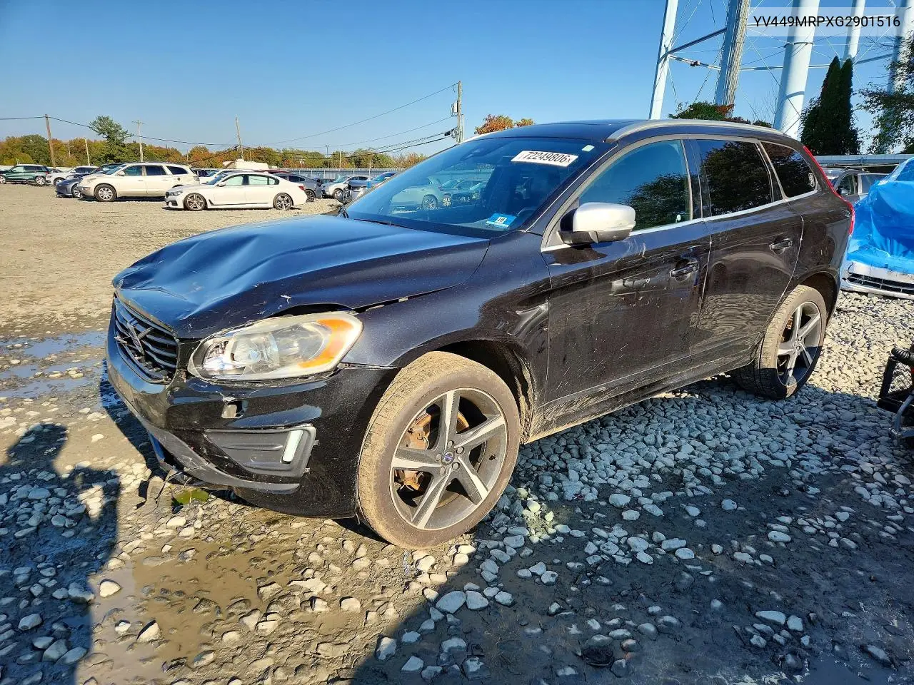 VOLVO XC60 2016, VIN YV449MRPXG2901516